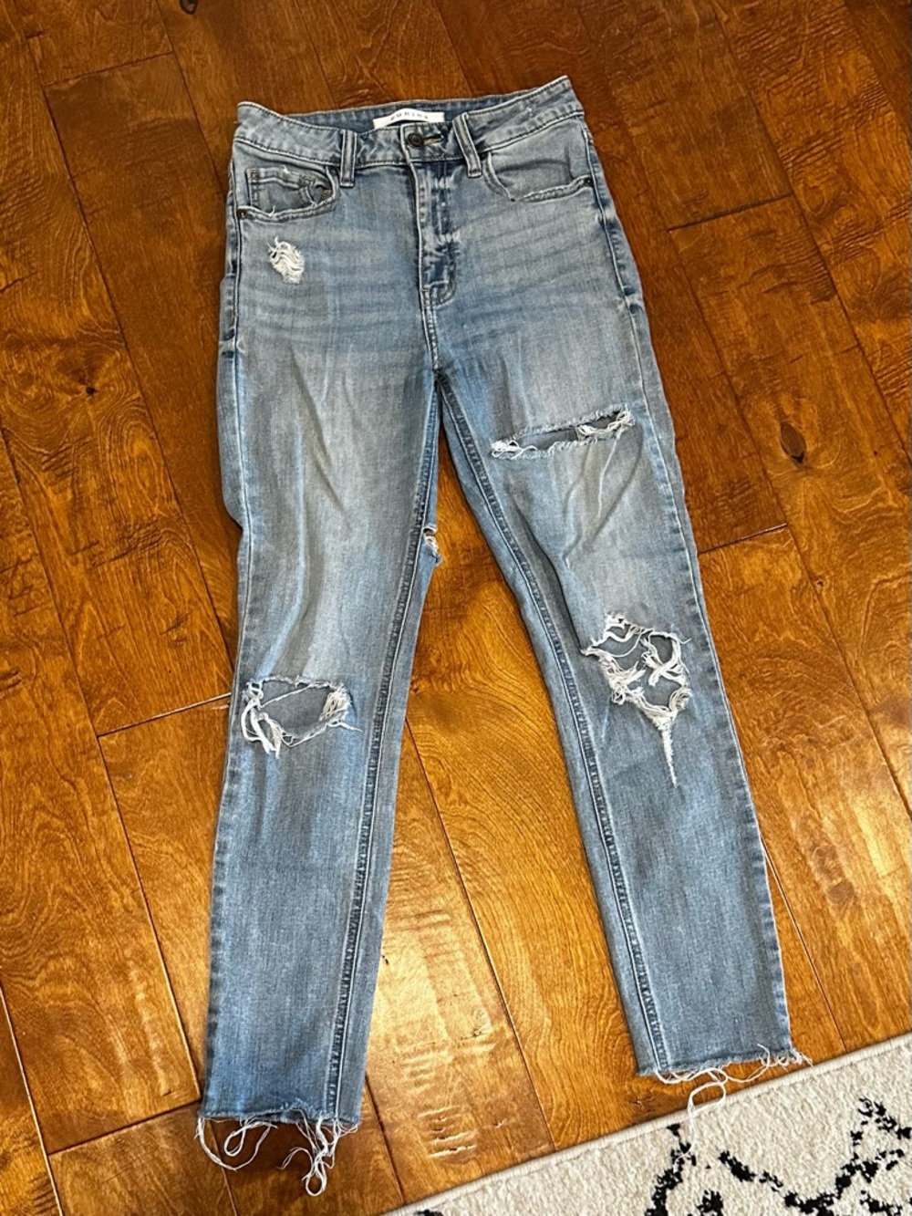 eunina Light Blue Distressed Skinny Jeans